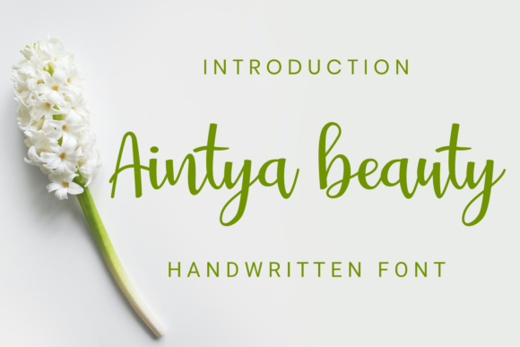 Aintya Beauty: A Handwritten Font for Campaigns