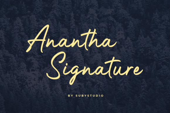 Anantha Signature: A Modern Script Font for Clear Campaigns