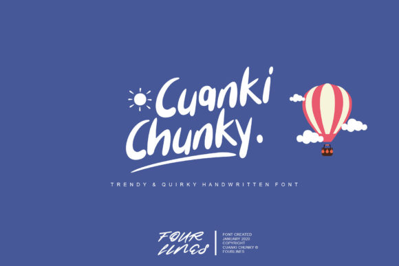 Cuanki Chunky: A Bold Handwritten Font for Makers