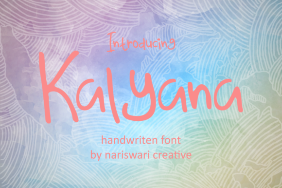Kalyana Font: A Handwritten Typeface for Makers